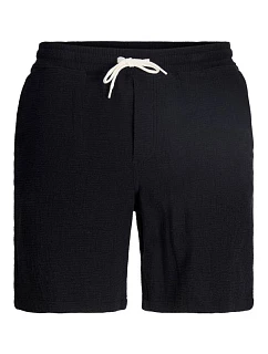 Jack&Jones pánske šortky JPSTJAIDEN COBA STRIPE JOG SHORTS REG SN 12274413 BLACK