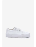 Niskie Sneakersy Z Eko Skóry Big Star RR274303 Białe