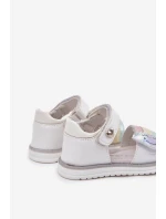 Dziecięce Sandałki Zapinane Na Rzep Białe Orailla