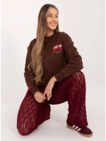 Mikina D10608BC02568J tmavohnedá