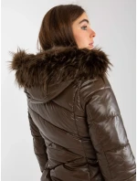 Dámska bunda NM KR H 898 79P tmavo hnedá