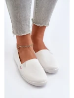 Tenisówki Trampki Slip-On Damskie Białe Adrancia