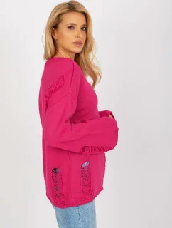 Dámsky sveter BA SW 8043 .08X fuchsiová - FPrice