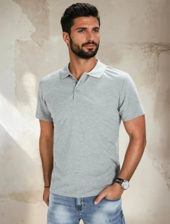 Pánska svetlosivá polokošeľa FashionStreet PX0513