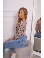 Blúzkové body v bronzovej béžovej farbe