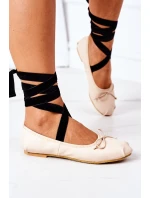 Wiązane Baleriny Lu Boo Nude