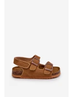 Sandałki Dziecięce Na Korkowej Platformie Zapinane Na Rzep Camel Rorria