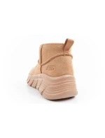 Skechers Dámske zimné členkové topánky zateplené kožené hnedé dámske