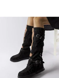 Čižmy na klinovom podpätku model 205791 Solea
