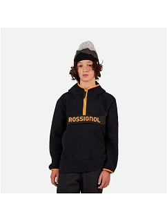 Detská mikina ROSSIGNOL JR All Track Anorak Fleece, čierna