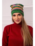 Fleecová čiapka Patrycja K254 fialová+zelená neónová