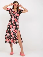 Šaty DHJ SK 7006.48 čierna a červená