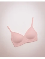 Jednoduchá košeľová podprsenka ružová - Julimex