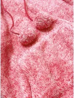 Červená melanžová dámska plyšová mikina (HH034-5)