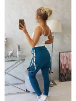 Nohavice/oblek s nápisom selfie marine Nohavice/oblek s nápisom selfie marine