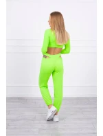 Sada s blúzkou top zelená neónová