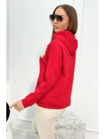 Mikina s nápisom Voyage červený