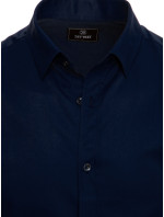 Pánska jednofarebná tmavomodrá košeľa Dstreet DX2498
