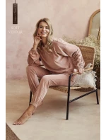 Dámska tepláková súprava Belle 3023 01 Brown and beige - Taro