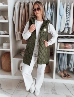Dámska prechodná prešívaná vesta GRANDI zelená FashionStreet TY4827