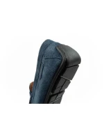 Wrangler Pánske mokasíny Maifield z prírodnej semišovej kože Navy Blue