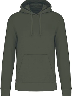 Kariban K 4027 Pánska ekologická mikina s kapucňou 20.4027 tmavá khaki