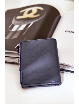 Portfel Damski Eko Skórzany Granatowy Jezorea