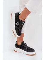 Sneakersy Damskie Na Platformie Big Star RR274573 HI-POLY SYSTEM Czarne