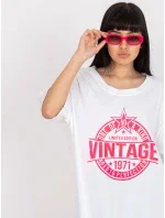 Tričko DHJ TS 6862.24X biela a ružová Tričko DHJ TS 6862.24X biela a ružová