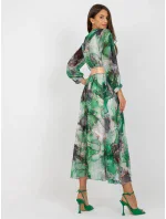 Dámske šaty 3062 4.17P čierna a zelená - FPrice Dámske šaty 3062 4.17P čierna a zelená - FPrice