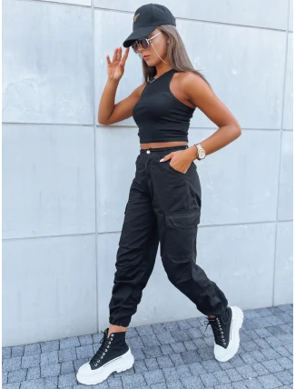 Dámske padákové nohavice NECTI black FashionStreet UY1637 Dámske padákové nohavice NECTI black FashionStreet UY1637