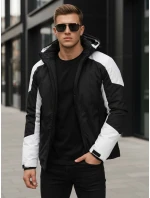 Kurtka męska zimowa z kapturem czarna FashionStreet TX5123 Kurtka męska zimowa z kapturem czarna FashionStreet TX5123