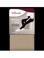 Dámske módne legíny RELAX & GO RIB OPTIC LEGGINGS - BELLINDA - taupe