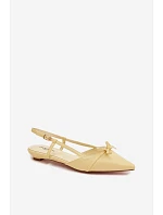 Dámské sandály z umělé kůže na nízkém podpatku Želmera