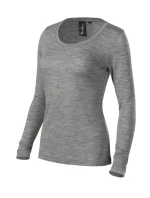 Dámske tričko Merino Rise LS tmavo šedá