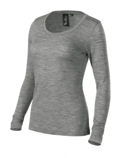 Dámske tričko Merino Rise LS tmavo šedá