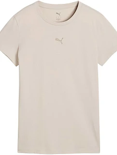 Dámské tričko Puma Ess Centered Cat Logo Tee, svetlo béžové, 692916 82