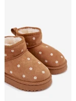 Dětské sněhule zdobené květinami Camel Gracina