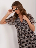 Šaty DHJ SK 11331 7.71 čierna a béžová