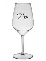 MR. - čirá nerozbitná sklenice na víno 470 ml