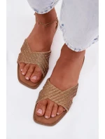 Dámské ploché žluté pantofle Zinnia