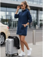 Dámska dlhá oversize mikina TIMMY tmavomodrá FashionStreet EY1930