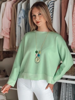 Dámska oversize maslová mikina s NUBISS mint FashionStreet RY2801