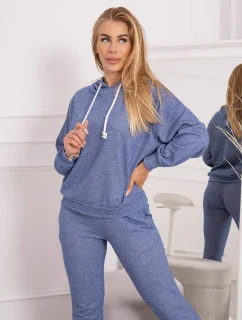 Džínsová mikina s kapucňou v sade