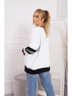 Zateplená mikina Malibu biela+čierna