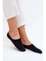 Damskie Skarpetki Microstopki Bawełniane Gładkie Czarne