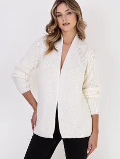 Dámsky sveter bez gombíkov SWE120 krémový - MKM