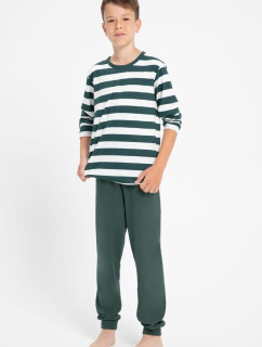 Chlapčenské pyžamo Blake zeleno-biele pre starších