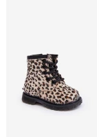 Dziecięce Botki Ocieplane z Suwakiem Beżowe Goopy