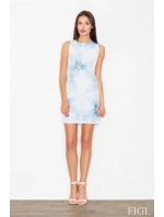 Dámske šaty M498 modro bielej - Figl